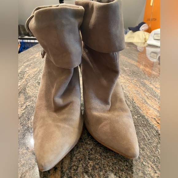 Calvin Klein, suede, heeled booties - Picture 4 of 8